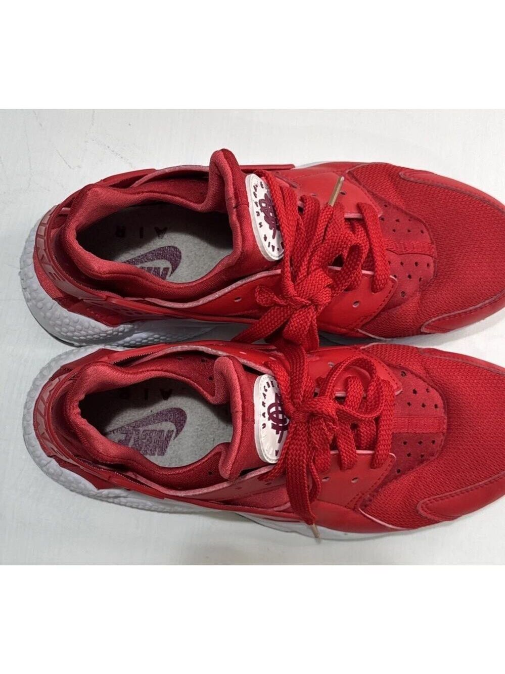 Nike Air Huarache Run University Red Athletic Shoes Men's Size 9 No Insoles - Picture 7 of 11
